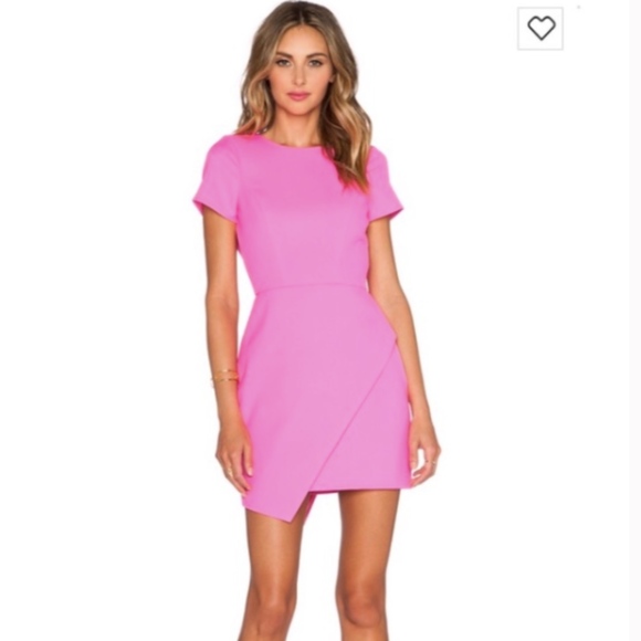 NBD Dresses & Skirts - NBD Hot Pink Asymmetric Open Back Cocktail Dress